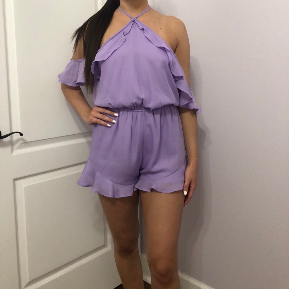Ruffle Purple Romper - brand new